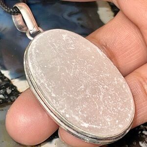 Satin Spar Selenite Pendant 2 1/4”
